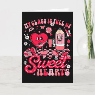 Tarjeta Camiseta del Día del Maestro San Valentín Mi Clase