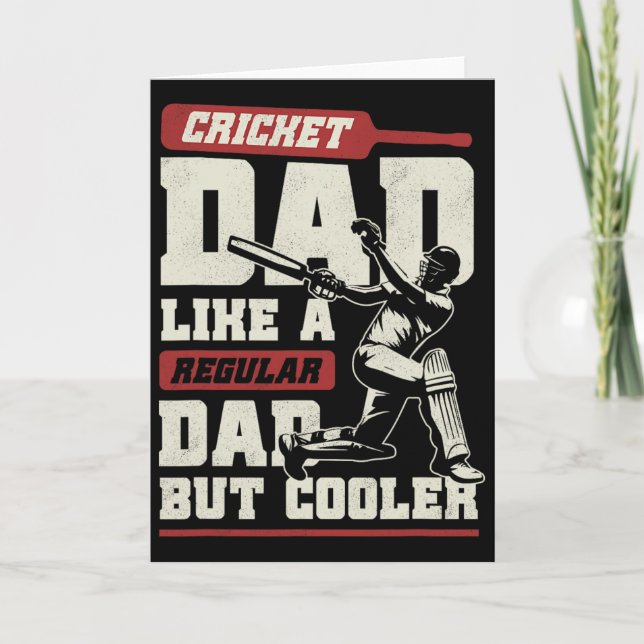 Tarjeta Camiseta del Día del Padre Cricket Dad Cricket Tsm (Anverso)