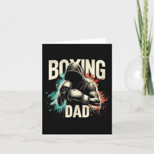 Tarjeta Camiseta del Día del Padre para Amante del Boxeo