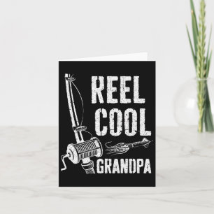 Tarjeta Camiseta del Día del Padre Pescador Abuelo Genial 