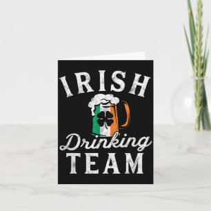 Tarjeta Camiseta del equipo de bebida irlandés Día de San