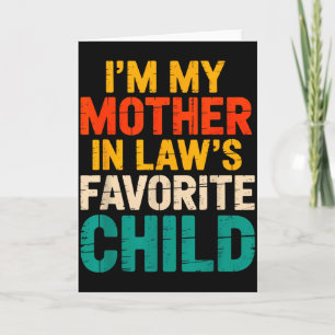Tarjeta Camiseta del hijo favorito de la suegra para hijo