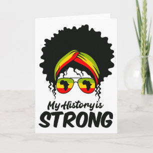 Tarjeta Camiseta del Mes de la Historia Negra Mi Historia