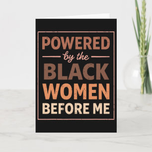 Tarjeta Camiseta del Mes de la Historia Negra Mujeres Afro