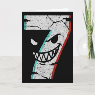 Tarjeta Camiseta del Número 7 Malvado - Chiste 7 Se Comió 