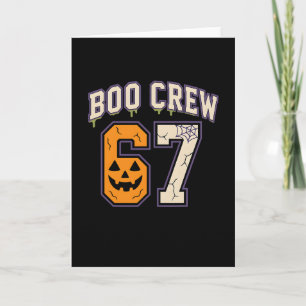Tarjeta Camiseta deportiva 67 Halloween Boo Crew Meme Brai