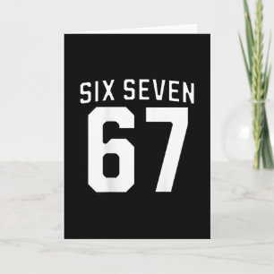 Tarjeta Camiseta deportiva Six Seven Meme 67 para niños y
