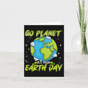 Tarjeta Camiseta Día de la Tierra Ve Planeta Es tu Día de