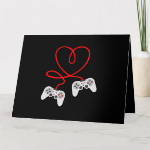 Tarjeta Camiseta Día de San Valentín de videojuegos con co