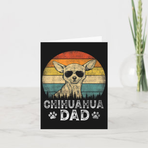 Tarjeta Camiseta Día del Padre Amantes de Perros Chihuahua