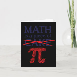 Tarjeta Camiseta Día del Pi Las Matemáticas Son Pan Comido