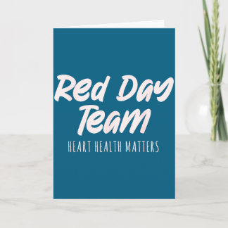 Tarjeta Camiseta Día Equipo Rojo Salud del Corazón
