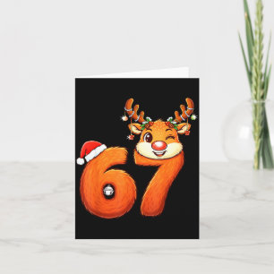 Tarjeta Camiseta divertida 67 renos navidad seis siete mem