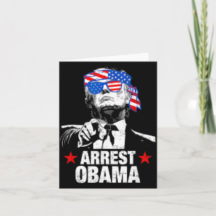 Tarjeta Camiseta Divertida Arresto Obama 2025 Arresto Obam