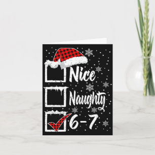 Tarjeta Camiseta Divertida Bonita Traviesa 67 Navidad Rotu