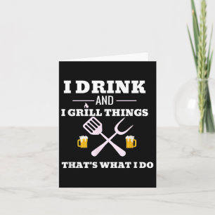 Tarjeta Camiseta Divertida Cerveza Parrilla Día del Padre 