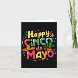 Tarjeta Camiseta Divertida Cinco De Mayo Vamos Fiesta Squa