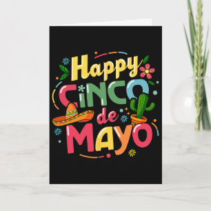 Tarjeta Camiseta Divertida Cinco De Mayo Vamos Fiesta Squa