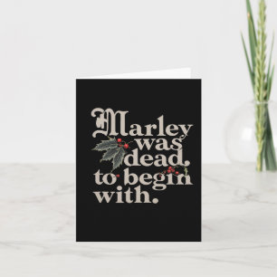 Tarjeta Camiseta divertida con la cita 'Marley estaba muer