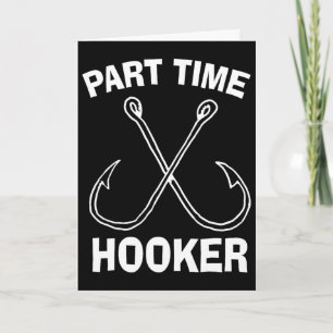 Tarjeta Camiseta divertida de equipo de pesca a tiempo par