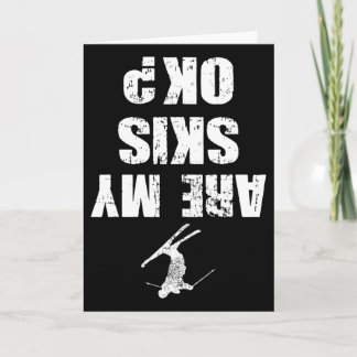 Tarjeta Camiseta Divertida de Esquí Esquí con Estilo Disto