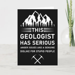 Tarjeta Camiseta divertida de geólogo de geología ciencias