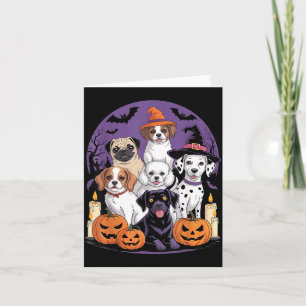 Tarjeta Camiseta divertida de Halloween de perro fantasma