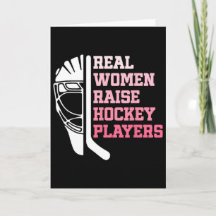 Tarjeta Camiseta divertida de hockey para mujeres Las muje