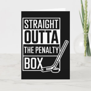 Tarjeta Camiseta Divertida de Hockey sobre Hielo Fuera de
