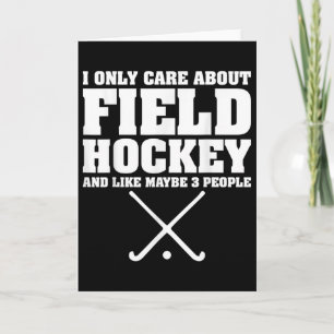 Tarjeta Camiseta Divertida de Hockey Solo Me Importa el Ho