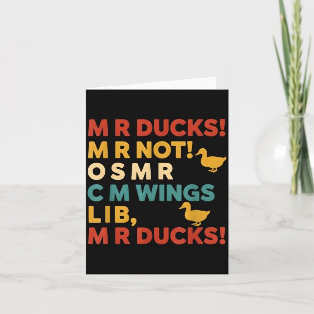 Tarjeta Camiseta Divertida De Humor De Caza Para Patos M R (Anverso)