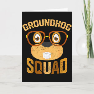 Tarjeta Camiseta divertida de la pandilla de marmotas Feli