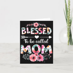 Tarjeta Camiseta divertida de mamá bendita por ser llamada