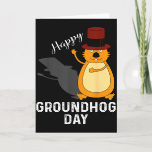 Tarjeta Camiseta divertida de marmota para amante del día
