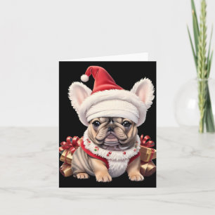 Tarjeta Camiseta divertida de Navidad con bulldog francés