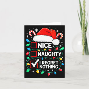 Tarjeta Camiseta Divertida De Navidad No Me Arrepiento De