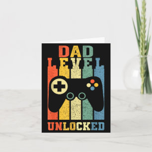 Tarjeta Camiseta Divertida de Nuevo Papá Nivel de Papá Des