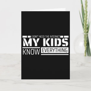 Tarjeta Camiseta Divertida De Papá De Niños Hombres Día De