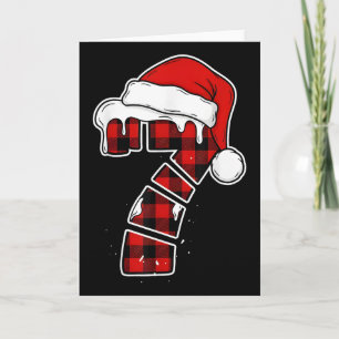 Tarjeta Camiseta divertida de pijama de Navidad 67 Seis Si