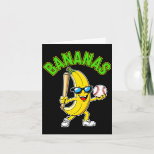Tarjeta Camiseta divertida de plátano de manga larga