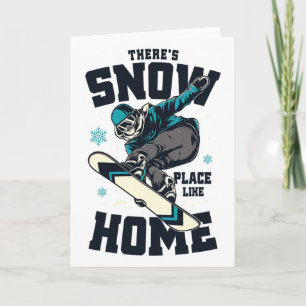 Tarjeta Camiseta Divertida de Snowboarding No Hay Lugar Co