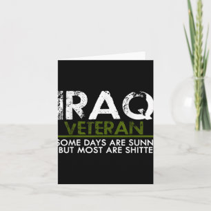 Tarjeta Camiseta divertida de veterano de Irak Militar 