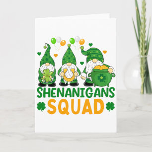 Tarjeta Camiseta divertida del equipo de Shenanigans para 