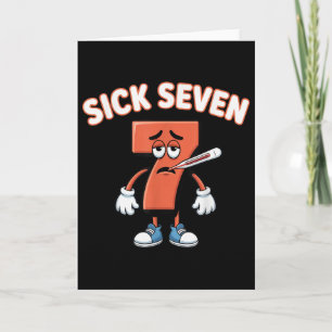 Tarjeta Camiseta divertida del meme de los siete enfermos 
