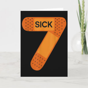Tarjeta Camiseta divertida del meme Sick Seven Seis Siete 