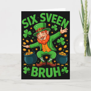 Tarjeta Camiseta divertida del seis siete Bruh 67 Saint Pa