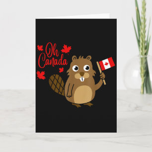 Tarjeta Camiseta Divertida Día de Canadá Ropa Divertida de
