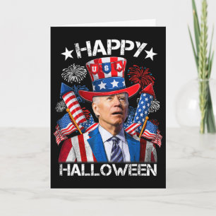 Tarjeta Camiseta divertida Joe Biden 4 de julio Feliz Hall