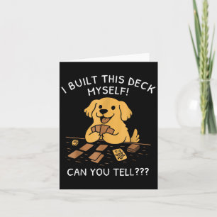 Tarjeta Camiseta Divertida Juego de Perro Yo Construí Esta