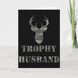 Tarjeta Camiseta divertida para hombre, marido trofeo